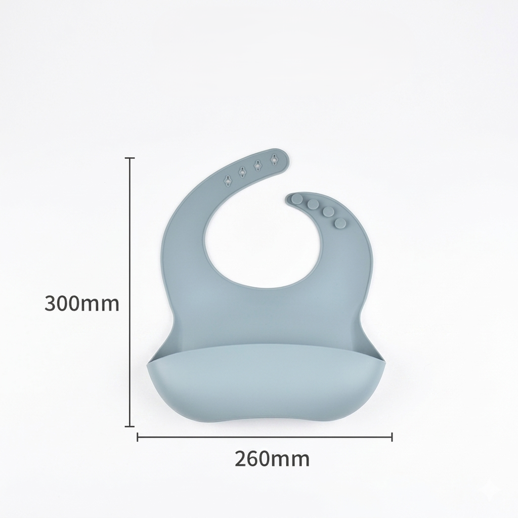 Le petit bavoir — Silicone à poche réglable